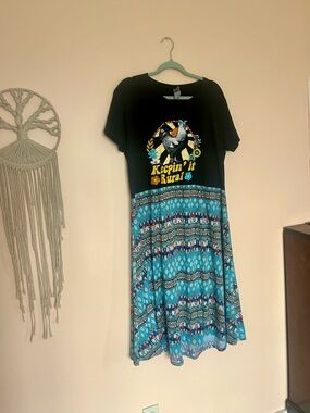 Upcycled Western Midi Dress